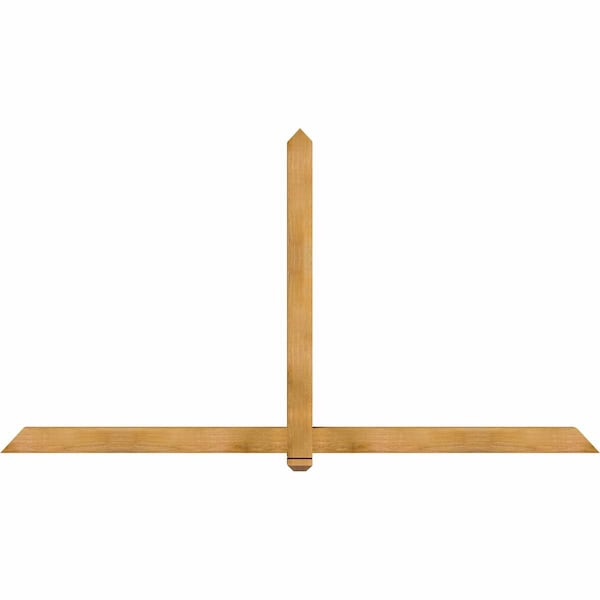 Ekena Millwork Eugene Rough Sawn Timber Gable Bracket, Western Red Cedar, 96"W x 52"H x 4"D x 4"F, 13/12 Pitch GBW096X52X0404EUG00RWR - main